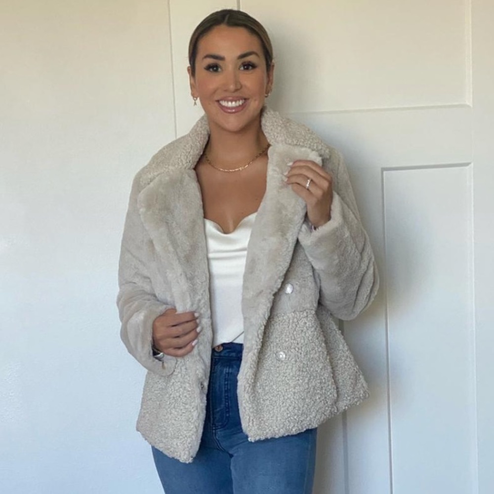 Faux fur coat